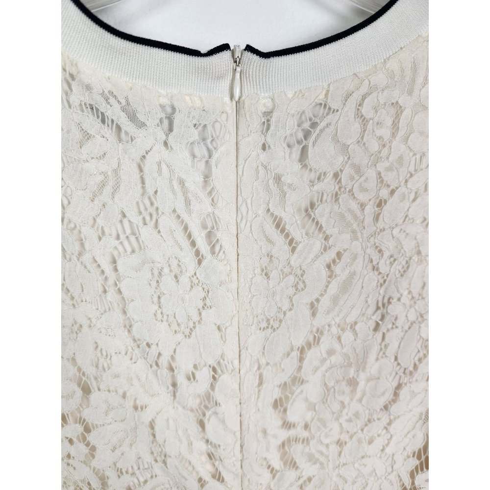 Lauren Ralph Lauren Women's Sz. 14 Winter Cream Lace Long Sleeve Shift Dress NWT - Picture 6 of 7